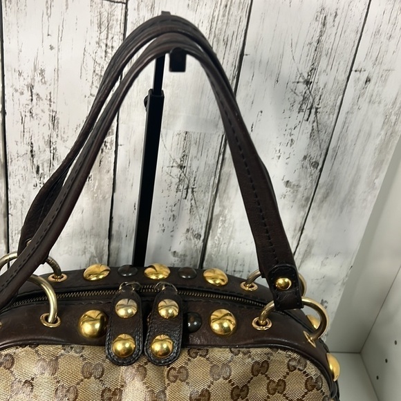 Gucci GG Crystal Canvas Large Babouska Crest Dome Bag - Picture 14 of 17